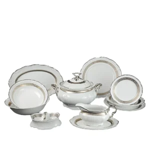 Obedová súprava MARIE LOUISE platina